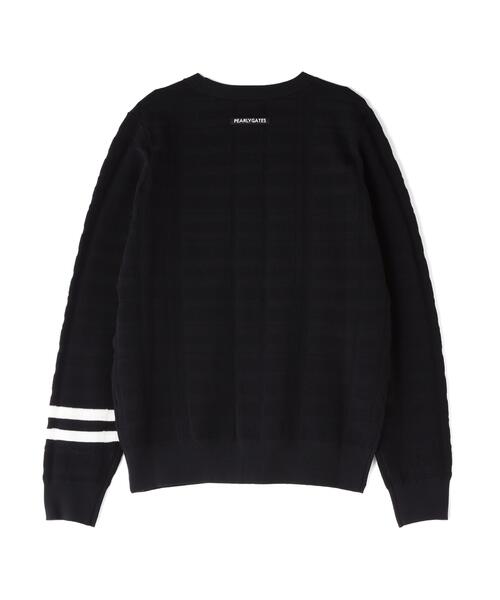 PEARLY GATES(パーリーゲイツ)の「14G地柄ジャガードクルーネックニットプルオーバー (WOMENS)(ニット/セーター・レディース・ネイビー/ホワイト/グリーン系その他2・LARGE/SMALL/MEDIUM)」の22枚目の写真
