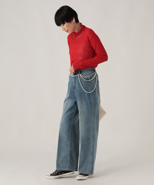 Elura(エルーラ)の「シアチュールハイネックプルオーバー/1078548(Tシャツ/カットソー・レディース・ブラック/レッド/オフホワイト・FREE)」の18枚目の写真