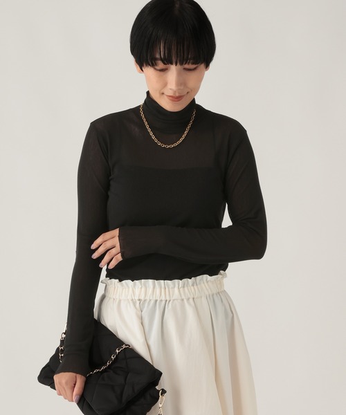 Elura(エルーラ)の「シアチュールハイネックプルオーバー/1078548(Tシャツ/カットソー・レディース・ブラック/レッド/オフホワイト・FREE)」の15枚目の写真