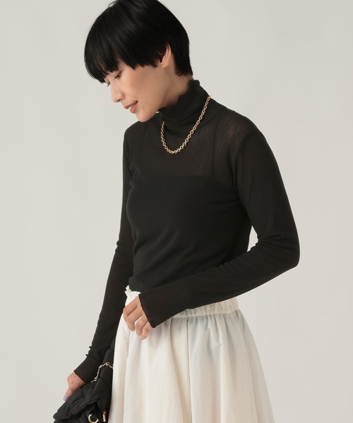 Elura(エルーラ)の「シアチュールハイネックプルオーバー/1078548(Tシャツ/カットソー・レディース・ブラック/レッド/オフホワイト・FREE)」の16枚目の写真
