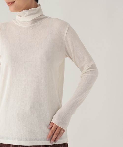 Elura(エルーラ)の「シアチュールハイネックプルオーバー/1078548(Tシャツ/カットソー・レディース・ブラック/レッド/オフホワイト・FREE)」の5枚目の写真
