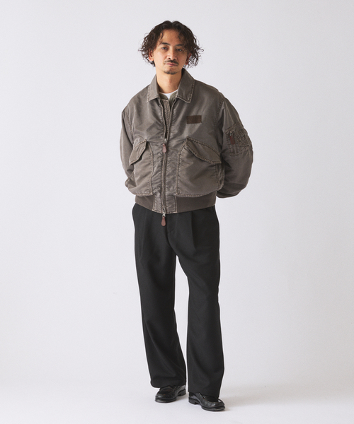 JOURNAL STANDARD relume(ジャーナルスタンダード レリューム)の「フェード CWU フライトジャケット(ミリタリージャケット・メンズ・ブラック系その他/キャメル/オリーブ・LARGE/MEDIUM)」の5枚目の写真