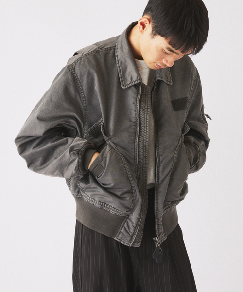 JOURNAL STANDARD relume(ジャーナルスタンダード レリューム)の「フェード CWU フライトジャケット(ミリタリージャケット・メンズ・ブラック系その他/キャメル/オリーブ・LARGE/MEDIUM)」の11枚目の写真