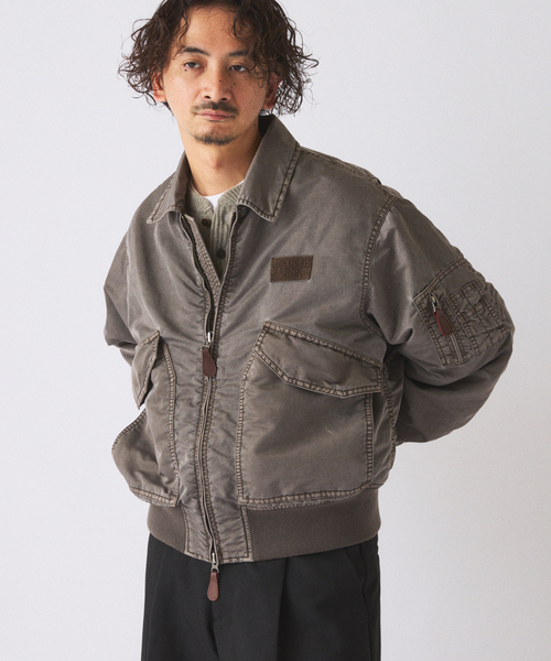 JOURNAL STANDARD relume(ジャーナルスタンダード レリューム)の「フェード CWU フライトジャケット(ミリタリージャケット・メンズ・ブラック系その他/キャメル/オリーブ・LARGE/MEDIUM)」の14枚目の写真
