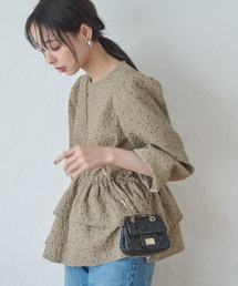 Anclear oui（アンクリアウィ）の「エンボスドットペプラムBL（シャツ/ブラウス）」