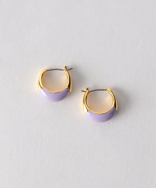 BEAUTY&YOUTH UNITED ARROWS（ビューティーアンドユースユナイテッドアローズ）の「BY メタル&カラーコンビ ピアス（ピアス（両耳用）・レディース・ゴールド/イエロー/コバルトブルー/ライラック・FREE）」の3枚目の写真