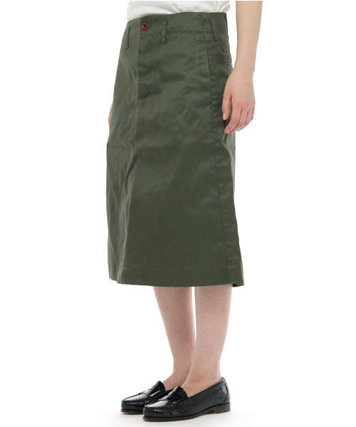 BEAMS BOY（ビームスボーイ）の「○O.尾錠 ﾁﾉ SK（スカート・レディース・ブラック/カーキ/オリーブ・0/1/2）」の5枚目の写真