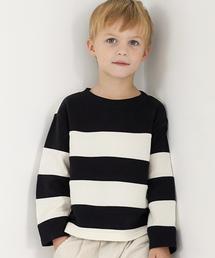 green label relaxing | 【KIDS】ウラケワイド キリカエボーダー◆(Tシャツ/カットソー)