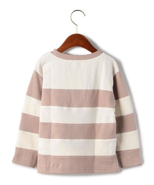 green label relaxing（グリーンレーベルリラクシング）の「【KIDS】ウラケワイド キリカエボーダー◆（Tシャツ/カットソー・キッズ・ベージュ/ブラック・105/135/125/115/95）」の11枚目の写真