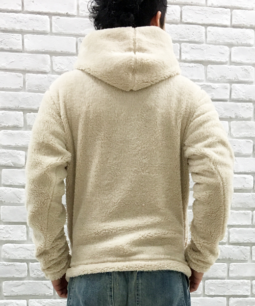 GREEN BOWL（グリーンボウル）の「GREEN BOWL Boa Parka/グリーンボウルボアパーカー（パーカー・メンズ・ベージュ/ライトベージュ/オフホワイト・38/40）」の16枚目の写真