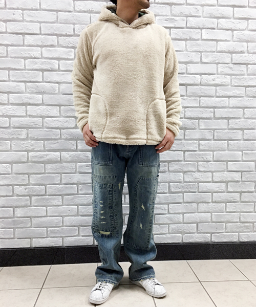 GREEN BOWL（グリーンボウル）の「GREEN BOWL Boa Parka/グリーンボウルボアパーカー（パーカー・メンズ・ベージュ/ライトベージュ/オフホワイト・38/40）」の14枚目の写真