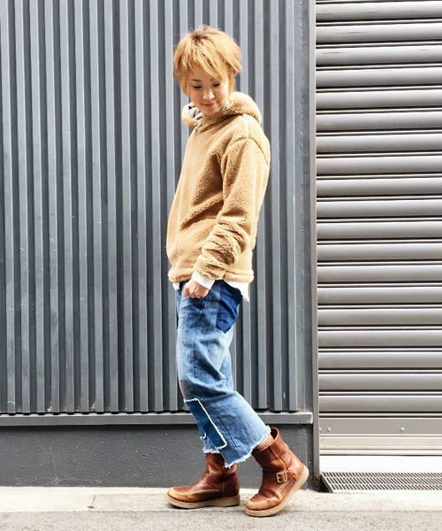 GREEN BOWL（グリーンボウル）の「GREEN BOWL Boa Parka/グリーンボウルボアパーカー（パーカー・メンズ・ベージュ/ライトベージュ/オフホワイト・38/40）」の12枚目の写真