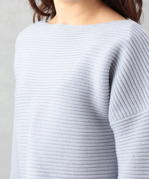 COLONY 2139（コロニートゥーワンスリーナイン）の「リップル袖ターンバックプルオーバー（ニット/セーター・レディース・ブラック/ライトブルー/ホワイト・FREE）」の14枚目の写真