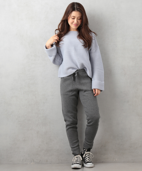 COLONY 2139（コロニートゥーワンスリーナイン）の「リップル袖ターンバックプルオーバー（ニット/セーター・レディース・ブラック/ライトブルー/ホワイト・FREE）」の18枚目の写真