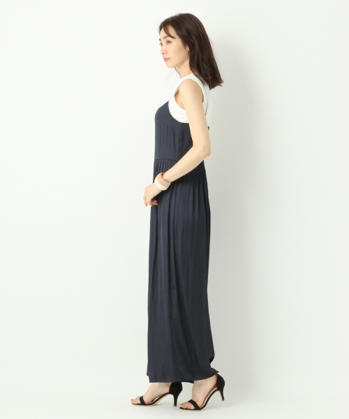 A part by（アパートバイ）の「サテンギャザーサロペット　749738 （サロペット/オーバーオール・レディース・テラコッタ/ネイビー・FREE）」の16枚目の写真