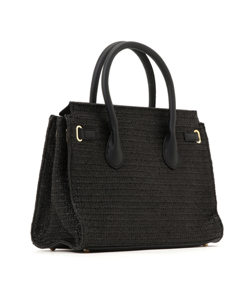 KOBE LETTUCE（コウベレタス）の「A4サイズOK♪Dailyにも旅行にも○今話題の上品バッグ！[ 裏地つき ]フラップ付きかごバッグ/レディース/神戸レタス/トートバッグ[B940]（かごバッグ・レディース・ブラック/キャメル/オフホワイト/ブラウン/ベージュ/ネイビー・FREE）」の7枚目の写真