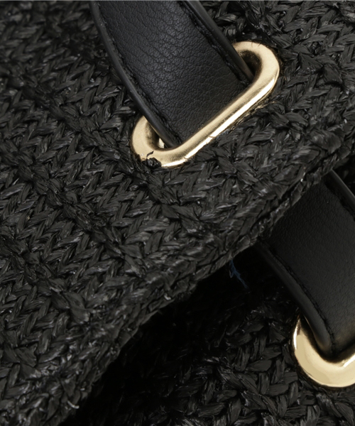 KOBE LETTUCE（コウベレタス）の「A4サイズOK♪Dailyにも旅行にも○今話題の上品バッグ！[ 裏地つき ]フラップ付きかごバッグ/レディース/神戸レタス/トートバッグ[B940]（かごバッグ・レディース・ブラック/キャメル/オフホワイト/ブラウン/ベージュ/ネイビー・FREE）」の12枚目の写真