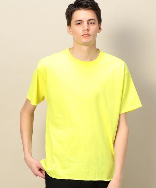 FRUIT OF THE LOOM（フルーツオブザルーム）の「＜FRUITS OF THE LOOM＞ CUT/OFF WIDE T CP/Tシャツ ◆（Tシャツ/カットソー・メンズ・オレンジ/イエロー・XX-LARGE/LARGE/X-LARGE）」の2枚目の写真