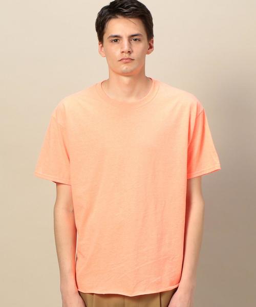 FRUIT OF THE LOOM（フルーツオブザルーム）の「＜FRUITS OF THE LOOM＞ CUT/OFF WIDE T CP/Tシャツ ◆（Tシャツ/カットソー・メンズ・オレンジ/イエロー・XX-LARGE/LARGE/X-LARGE）」の4枚目の写真