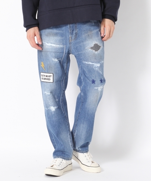 GLOBAL WORK（グローバルワーク）の「CONEデニムデザインパンツ/756944（デニムパンツ・メンズ・ブルー/ブルー系その他/ブルー系その他2・LARGE/SMALL/X-LARGE/MEDIUM）」の21枚目の写真