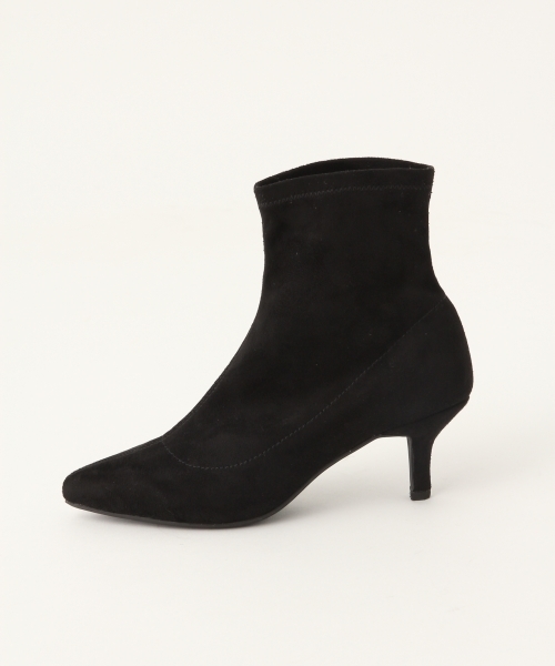 A part by（アパートバイ）の「ストレッチショートブーツ　773464 （ブーツ・レディース・ブラック/グリーン・MEDIUM/LARGE）」の5枚目の写真