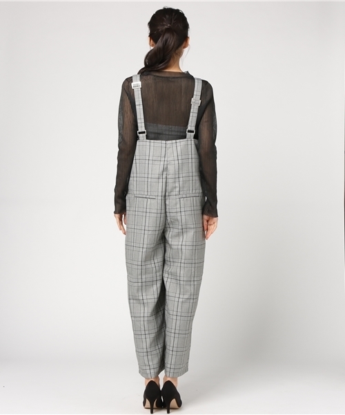 INTERPLANET（インタープラネット）の「グレンチェックオールインワン（ワンピース・レディース・ブラック/ブラウン・FREE）」の3枚目の写真