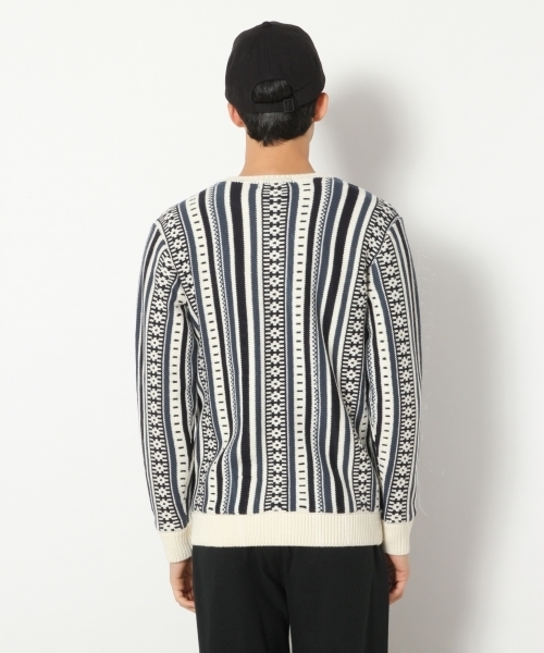 RAGEBLUE(レイジブルー)の「縦ジャガードニットクルー/774049(ニット/セーター・メンズ・ホワイト/グレー・LARGE/MEDIUM)」の13枚目の写真
