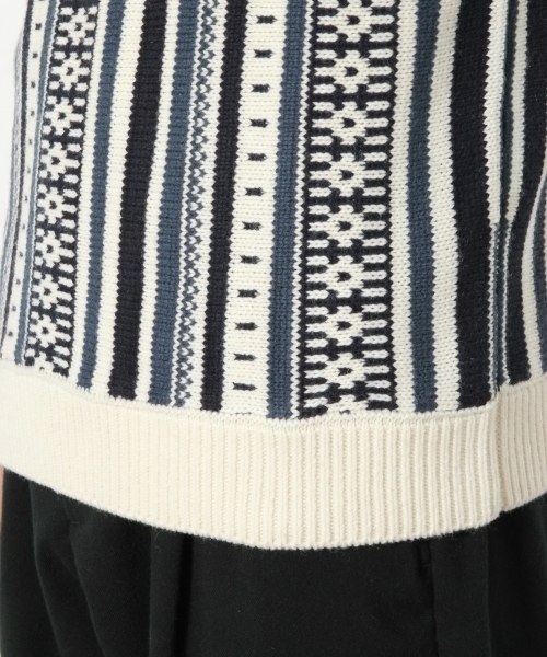 RAGEBLUE(レイジブルー)の「縦ジャガードニットクルー/774049(ニット/セーター・メンズ・ホワイト/グレー・LARGE/MEDIUM)」の17枚目の写真