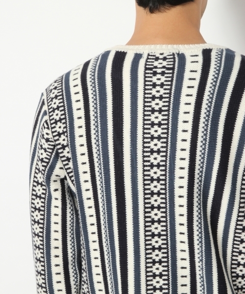 RAGEBLUE(レイジブルー)の「縦ジャガードニットクルー/774049(ニット/セーター・メンズ・ホワイト/グレー・LARGE/MEDIUM)」の18枚目の写真