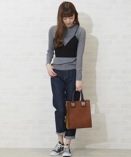 N.（N. Natural Beauty Basic）（エヌエヌナチュラルビューティーベーシック）の「◆ブラトップキャミソール（キャミソール・レディース・ブラック/ブラウン・MEDIUM）」の11枚目の写真