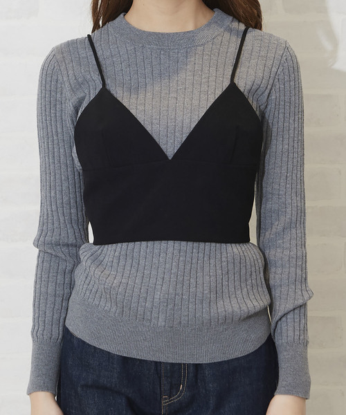 N.（N. Natural Beauty Basic）（エヌエヌナチュラルビューティーベーシック）の「◆ブラトップキャミソール（キャミソール・レディース・ブラック/ブラウン・MEDIUM）」の4枚目の写真