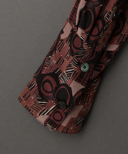 美品 6 ROKU OPTICAL SHIRT/シャツ シルク 6（ロク）の「＜6(ROKU)＞OPTICAL SHIRT/シャツ（シャツ/ブラウス