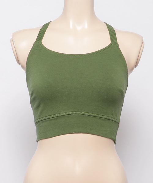 ADAM ET ROPE'（アダムエロペ）の「【PANSY】SPORTS BRA（チューブトップ・レディース・パープル/グリーン/マスタード/レンガ・1）」の3枚目の写真