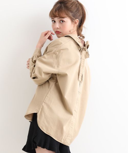 Majestic Legon マジェスティックレゴン の Bigポケットレースアップシャツ その他アウター Wear