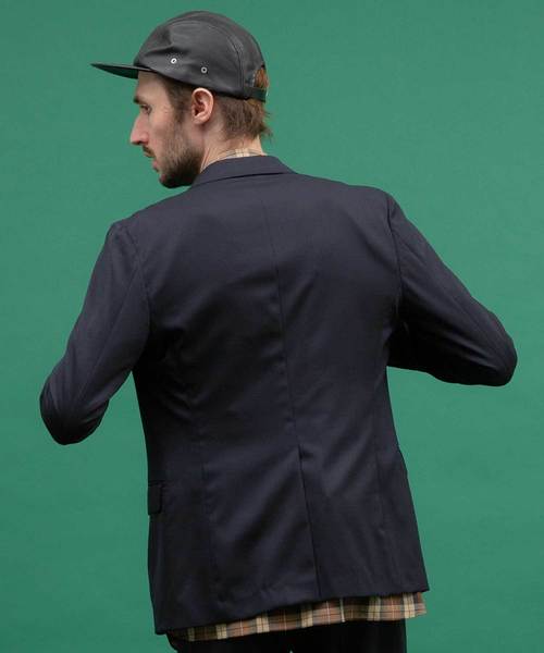 UNITED TOKYO（ユナイテッドトウキョウ）の「ハイカウントギャバストレッチアンコンジャケット（テーラードジャケット・メンズ・グリーン/ネイビー・1/2/3）」の12枚目の写真
