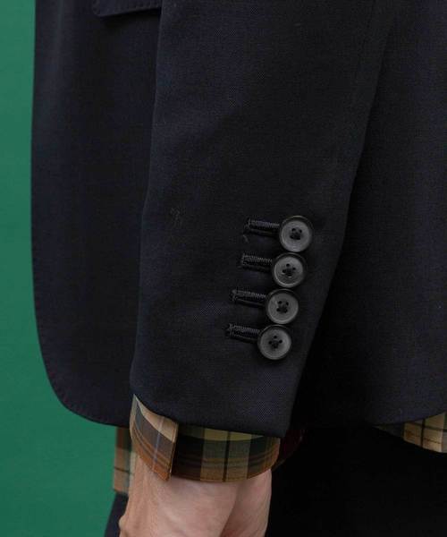 UNITED TOKYO（ユナイテッドトウキョウ）の「ハイカウントギャバストレッチアンコンジャケット（テーラードジャケット・メンズ・グリーン/ネイビー・1/2/3）」の9枚目の写真