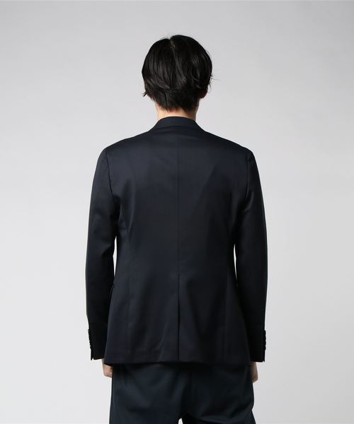UNITED TOKYO（ユナイテッドトウキョウ）の「ハイカウントギャバストレッチアンコンジャケット（テーラードジャケット・メンズ・グリーン/ネイビー・1/2/3）」の4枚目の写真