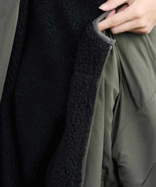 Bab Bou Jeloud（バブブージュルード）の「【WEB限定】ボアリバーシブルブルゾン（ブルゾン・レディース・アイボリー/ブラック/モカ/ベージュ・FREE）」の6枚目の写真