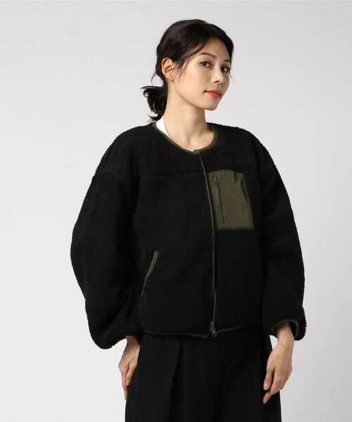 Bab Bou Jeloud（バブブージュルード）の「【WEB限定】ボアリバーシブルブルゾン（ブルゾン・レディース・アイボリー/ブラック/モカ/ベージュ・FREE）」の3枚目の写真