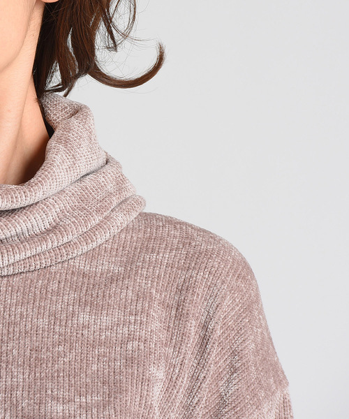 LIPSTAR（リップスター）の「モールハイネックカットソー（Tシャツ/カットソー・レディース・ベージュ/ネイビー/グリーン/ボルドー・M）」の16枚目の写真