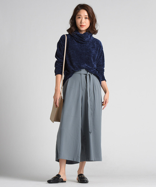 LIPSTAR（リップスター）の「モールハイネックカットソー（Tシャツ/カットソー・レディース・ベージュ/ネイビー/グリーン/ボルドー・M）」の11枚目の写真