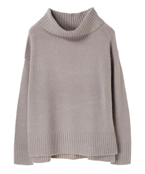 earth music&ecology（アースミュージックアンドエコロジー）の「・フワフワタートルネックニットプルオーバー ●＊（ニット/セーター・レディース・ブラック/ネイビー/アイボリー/ダークパープル/杢グレー/ブルーグリーン・FREE）」の20枚目の写真