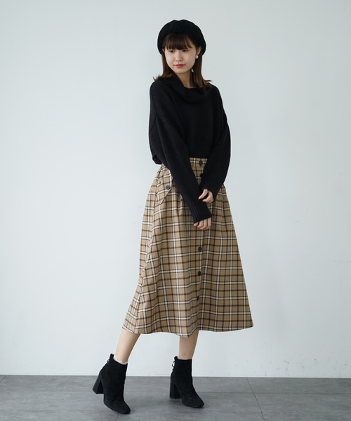 earth music&ecology（アースミュージックアンドエコロジー）の「・フワフワタートルネックニットプルオーバー ●＊（ニット/セーター・レディース・ブラック/ネイビー/アイボリー/ダークパープル/杢グレー/ブルーグリーン・FREE）」の10枚目の写真