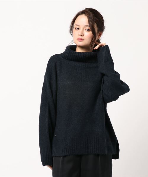 earth music&ecology（アースミュージックアンドエコロジー）の「・フワフワタートルネックニットプルオーバー ●＊（ニット/セーター・レディース・ブラック/ネイビー/アイボリー/ダークパープル/杢グレー/ブルーグリーン・FREE）」の15枚目の写真