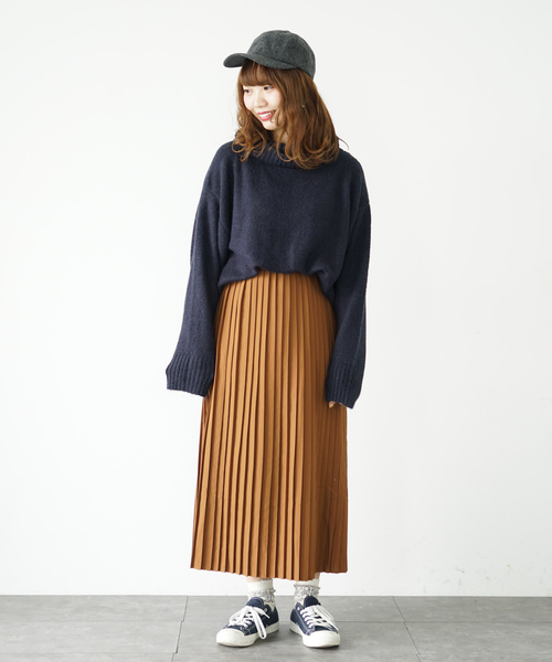 earth music&ecology（アースミュージックアンドエコロジー）の「・フワフワタートルネックニットプルオーバー ●＊（ニット/セーター・レディース・ブラック/ネイビー/アイボリー/ダークパープル/杢グレー/ブルーグリーン・FREE）」の14枚目の写真