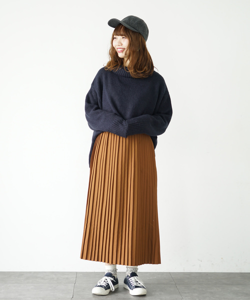 earth music&ecology（アースミュージックアンドエコロジー）の「・フワフワタートルネックニットプルオーバー ●＊（ニット/セーター・レディース・ブラック/ネイビー/アイボリー/ダークパープル/杢グレー/ブルーグリーン・FREE）」の13枚目の写真