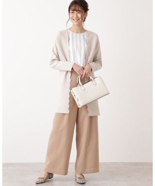 NATURAL BEAUTY BASIC（ナチュラルビューティーベーシック）の「配色ステッチワイドパンツ（その他パンツ・レディース・ネイビー/キャメル・SMALL/MEDIUM）」の16枚目の写真