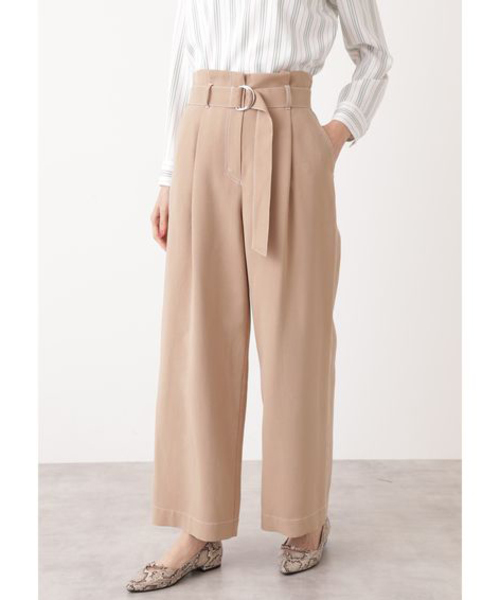 NATURAL BEAUTY BASIC（ナチュラルビューティーベーシック）の「配色ステッチワイドパンツ（その他パンツ・レディース・ネイビー/キャメル・SMALL/MEDIUM）」の19枚目の写真