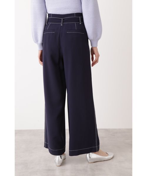 NATURAL BEAUTY BASIC（ナチュラルビューティーベーシック）の「配色ステッチワイドパンツ（その他パンツ・レディース・ネイビー/キャメル・SMALL/MEDIUM）」の7枚目の写真