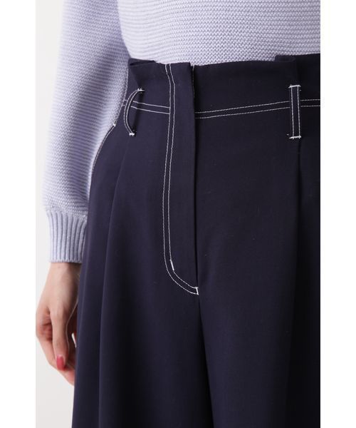 NATURAL BEAUTY BASIC（ナチュラルビューティーベーシック）の「配色ステッチワイドパンツ（その他パンツ・レディース・ネイビー/キャメル・SMALL/MEDIUM）」の9枚目の写真